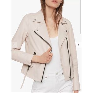 ALLSAINTS Dalby Biker Jacket in Nude Pink